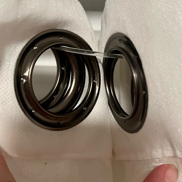 Sheer Embroidered Floral Panel Pair in Cream, 36” x 82” - Picture 3 of 3